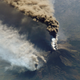 Eruptions on Mt. Etna as seen from the International Space Station in 2002.